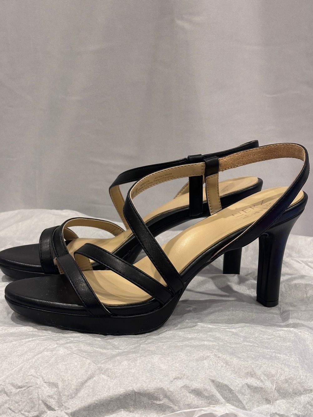 Naturalizer Black Strappy Heeled Sandals - Picture 2 of 12